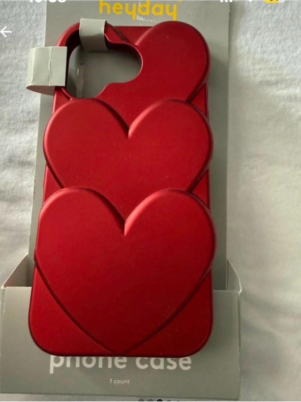 heyday Red Triple Heart Hard-Shell Phone Case for iPhone 17